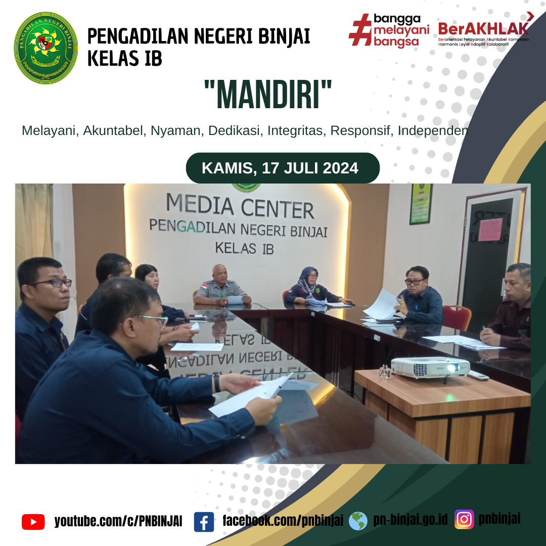 Rapat Penyusunan Rencana Kerja dan Anggaran Pengadilan Negeri Binjai T.A. 2025