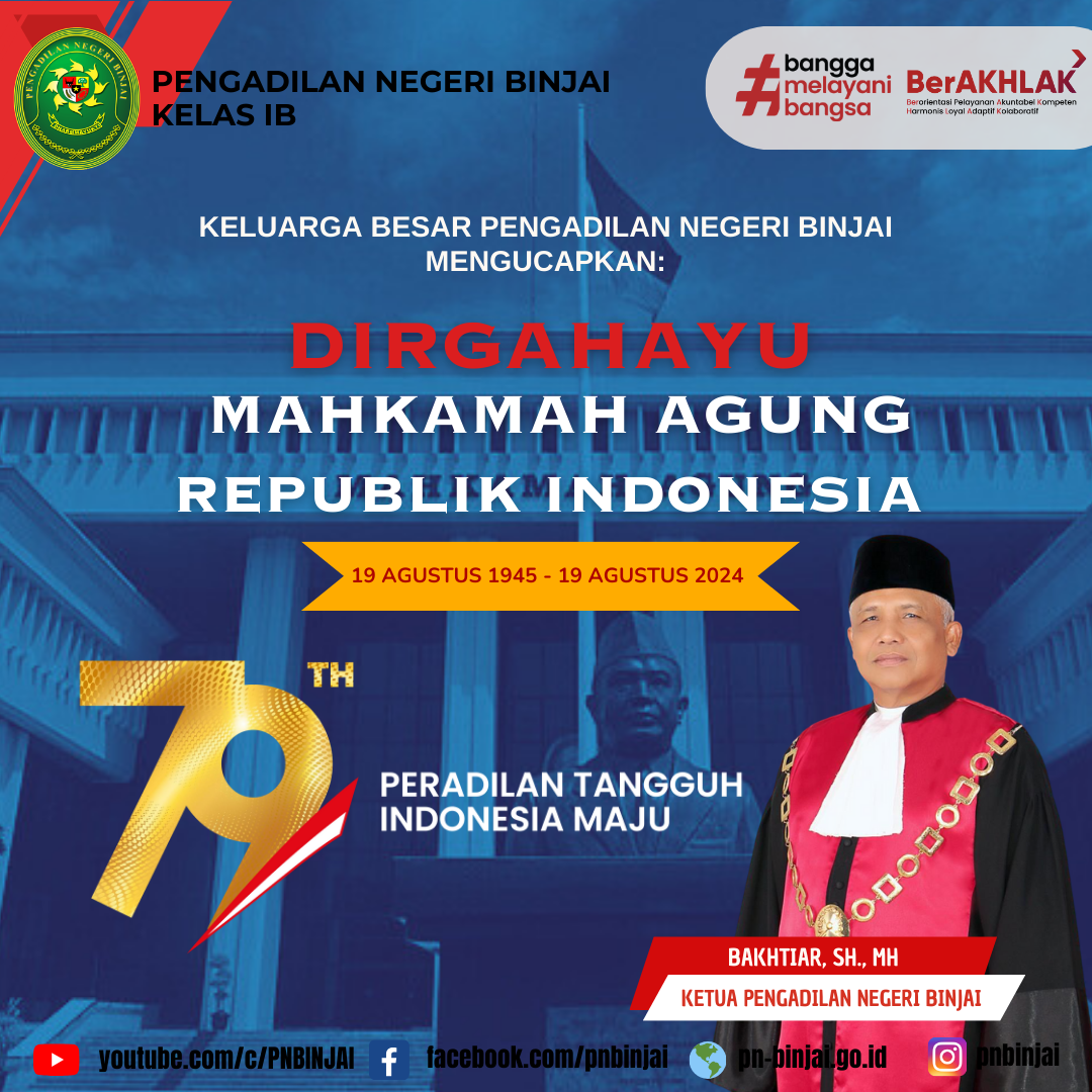 DIRGAHAYU MAHKAMAH AGUNG RI KE -79