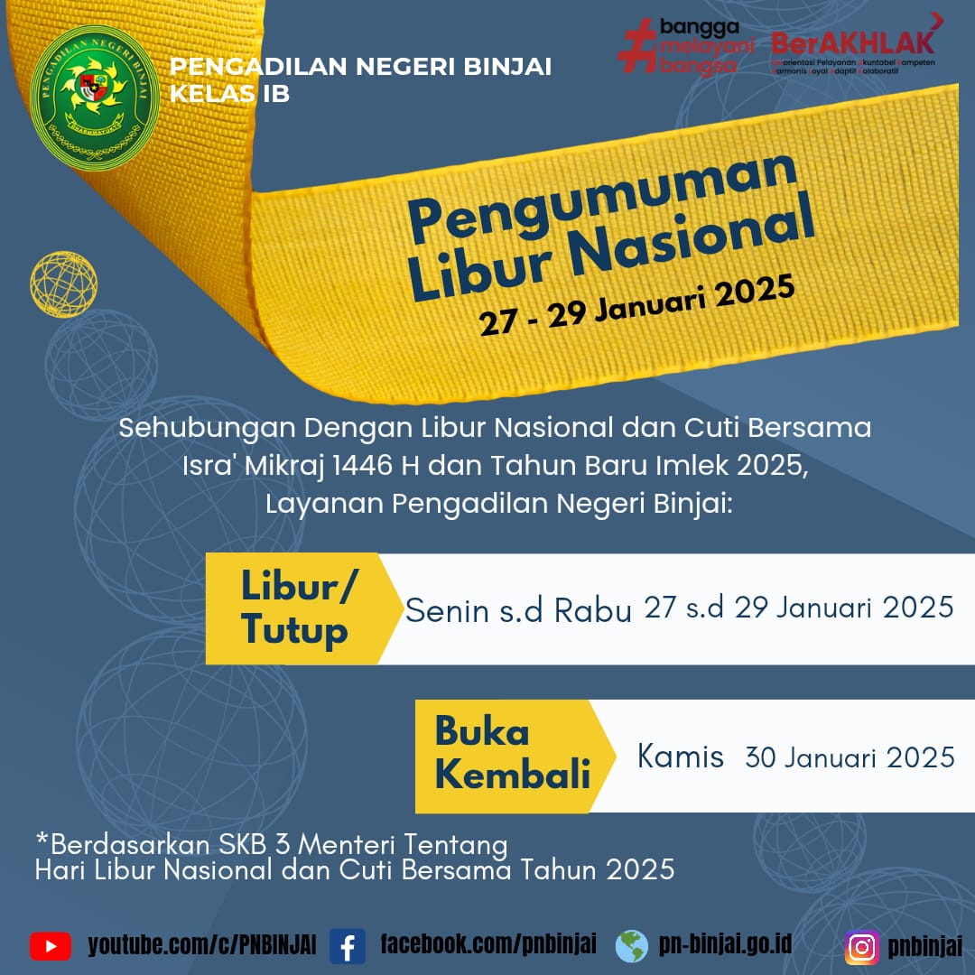 PENGUMUMAN LIBUR NASIONAL