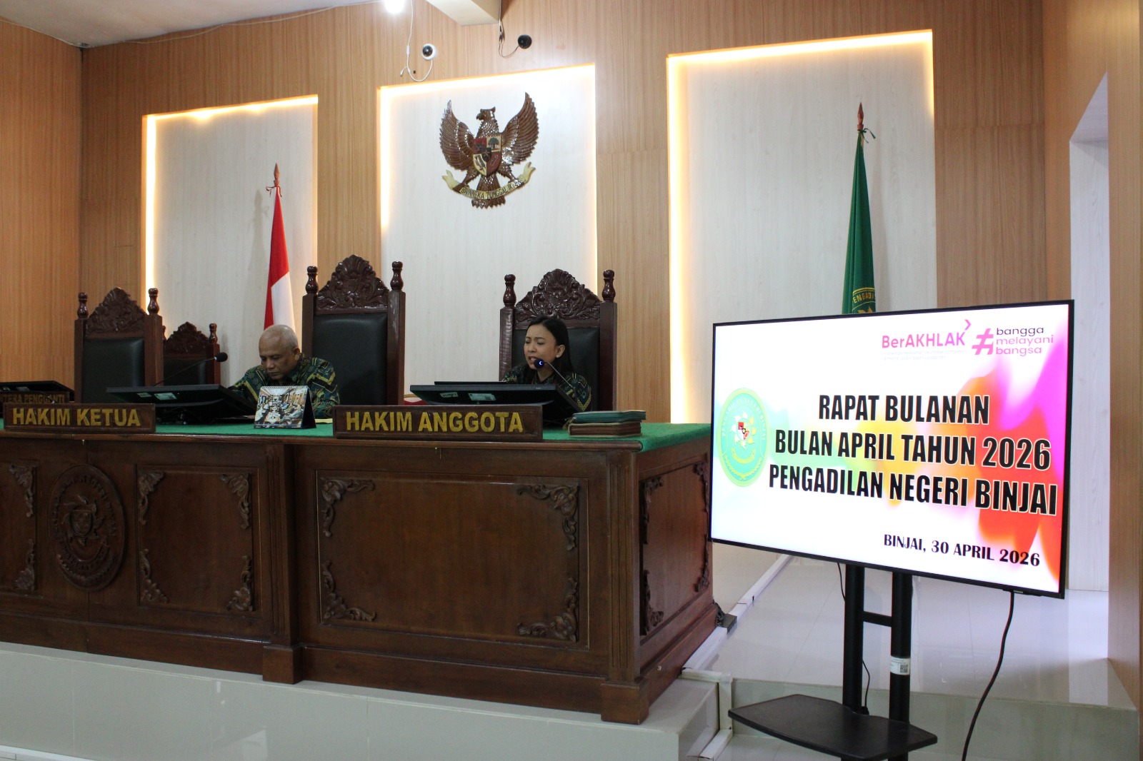 Rapat Bulanan Pengadilan Negeri Binjai Bulan April 2026